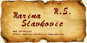 Marina Slavković vizit kartica